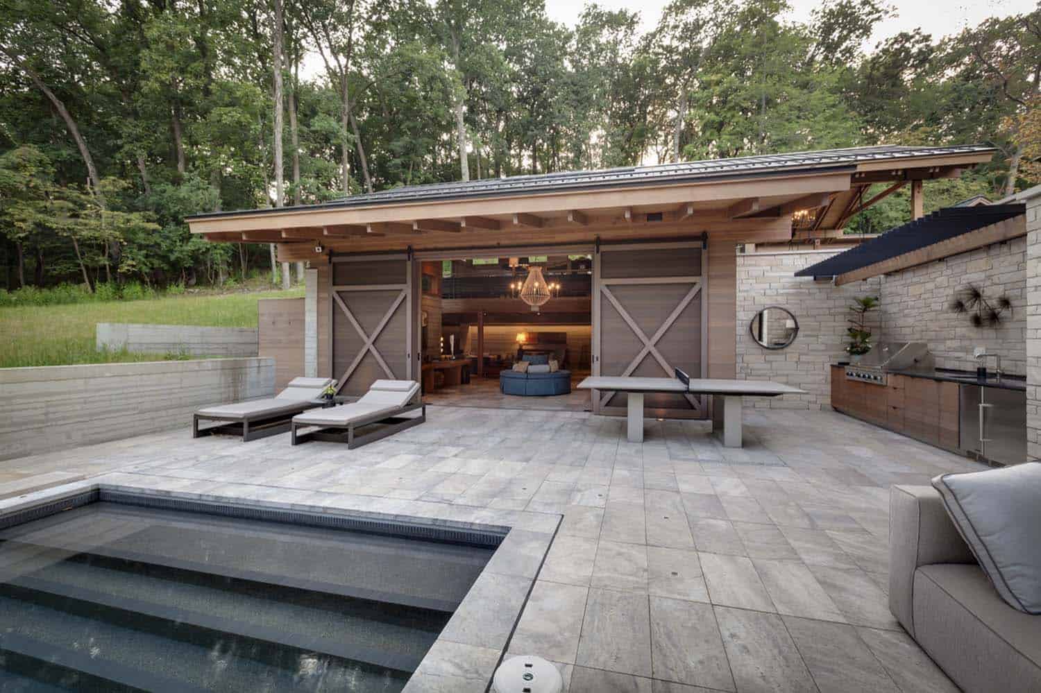 lakeside-resort-home-modern-exterior-pool-and-patio