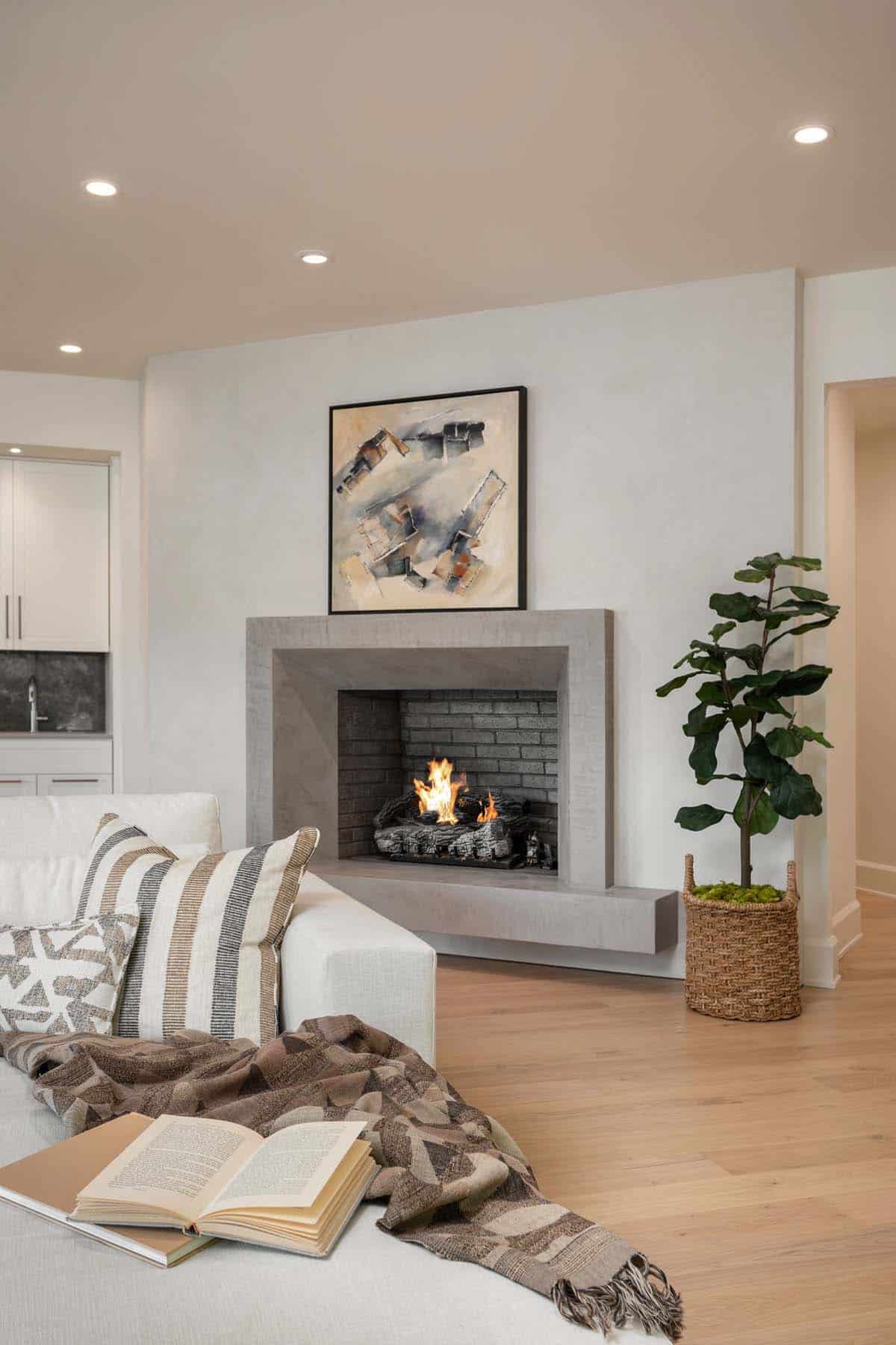 contemporary-family-room-fireplace