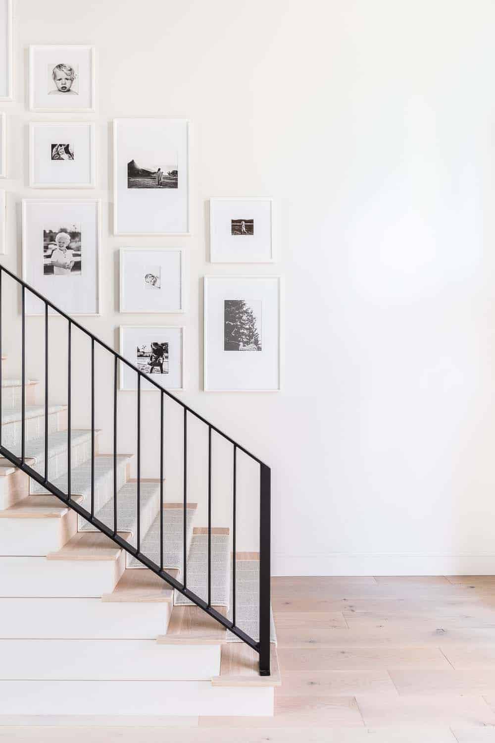 transitional style staircase