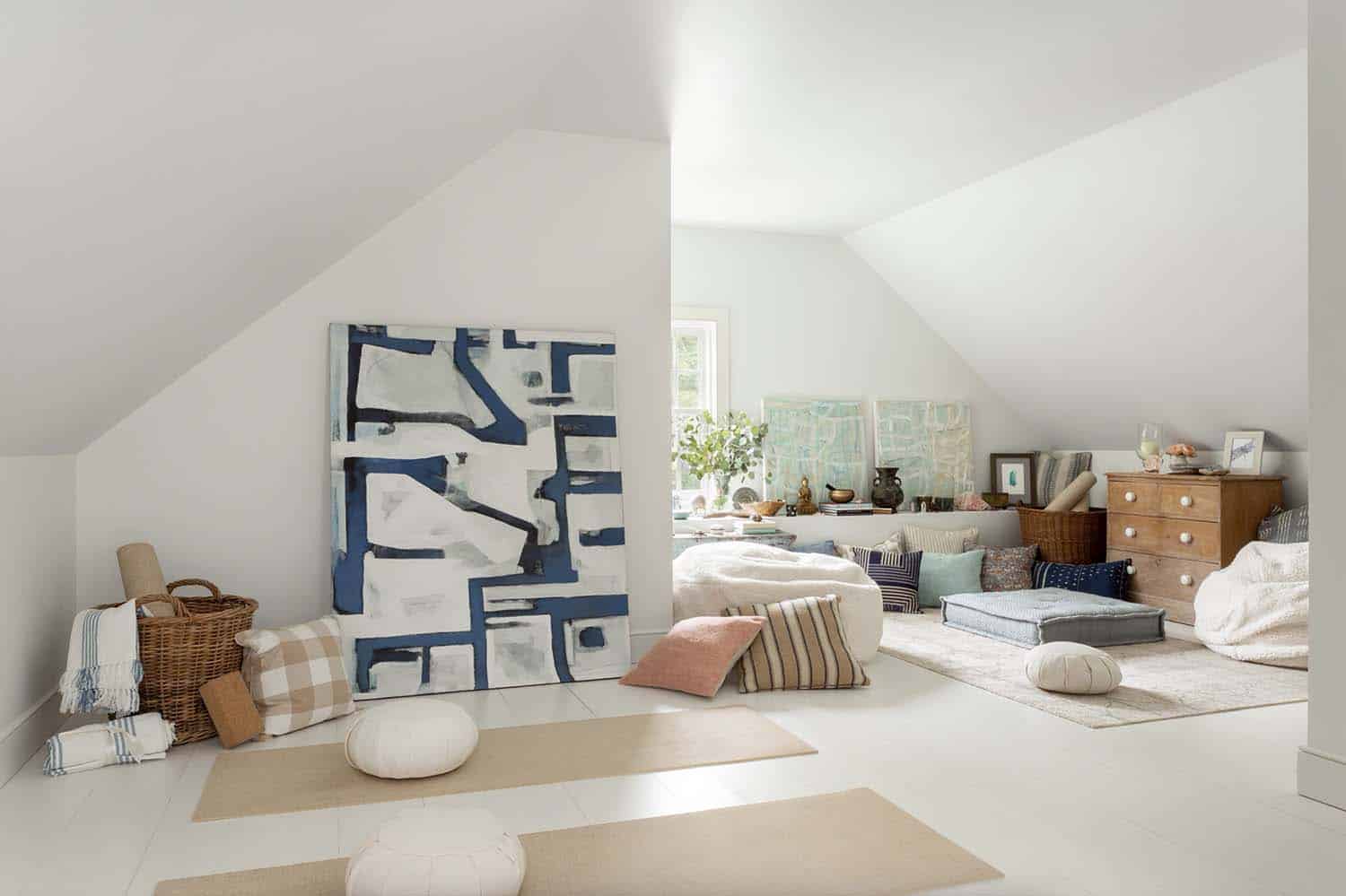 modern farmhouse meditation room