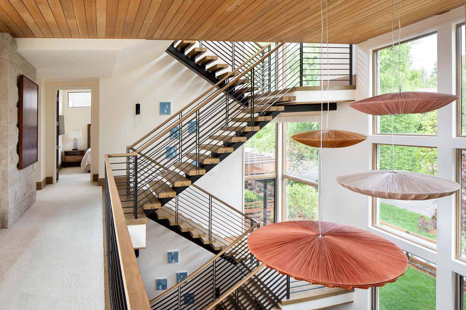 modern floating staircase