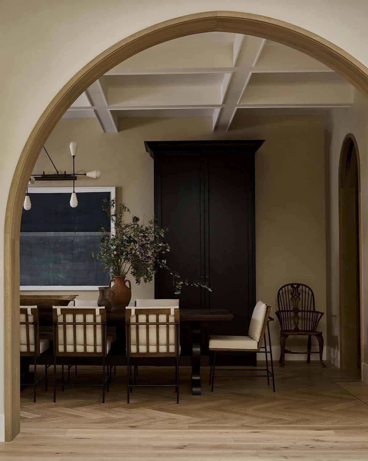 transitional style dining room