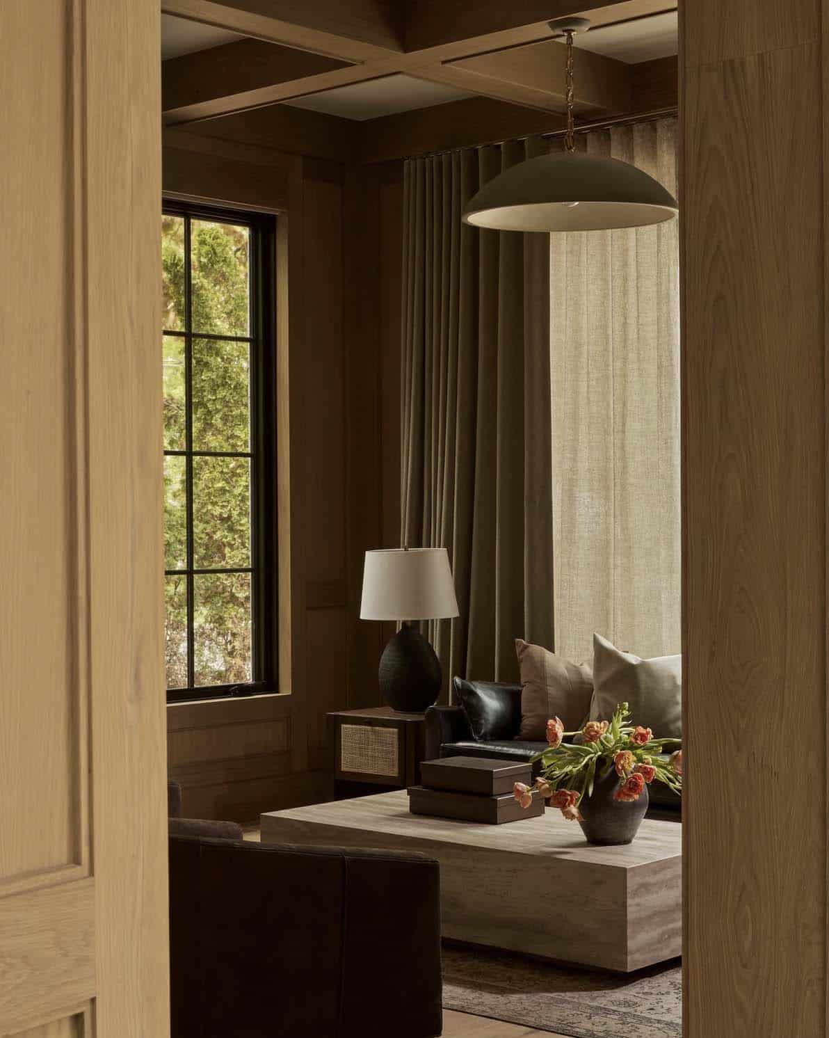 transitional style family room