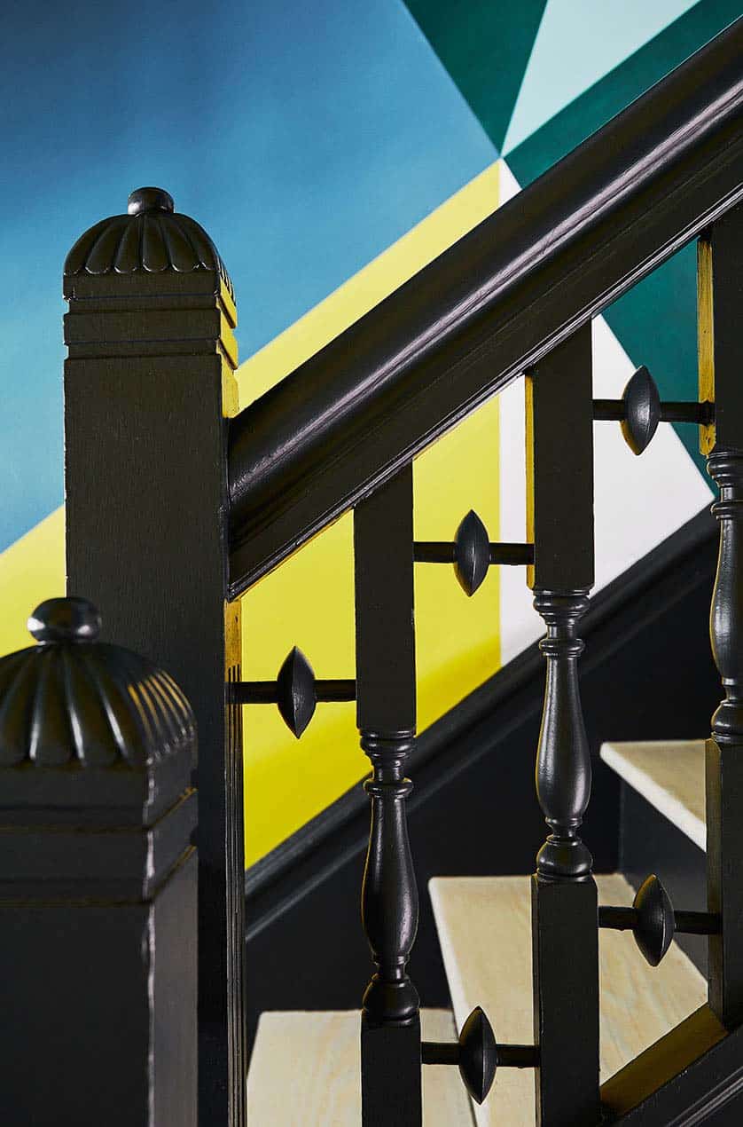 modern-staircase-detail-with-colorful-accent-wall