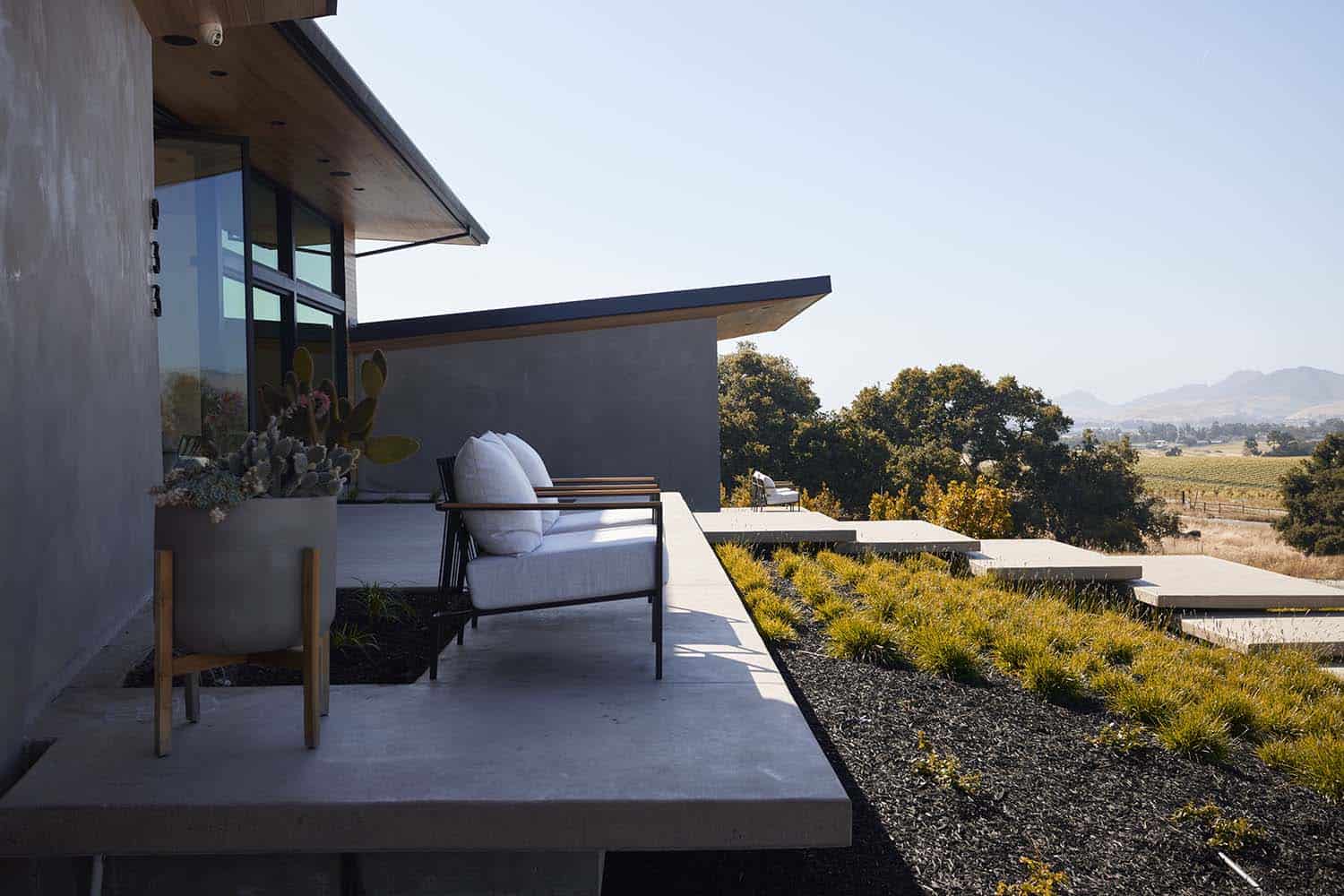 modern home exterior front porch
