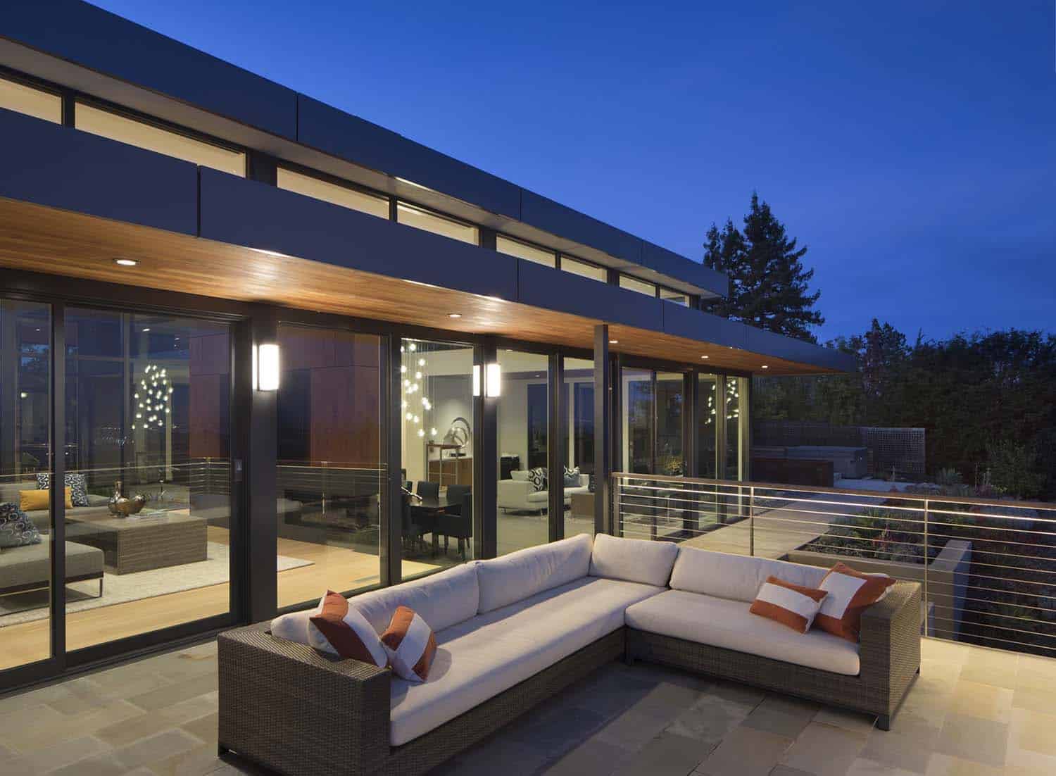 rear deck at night