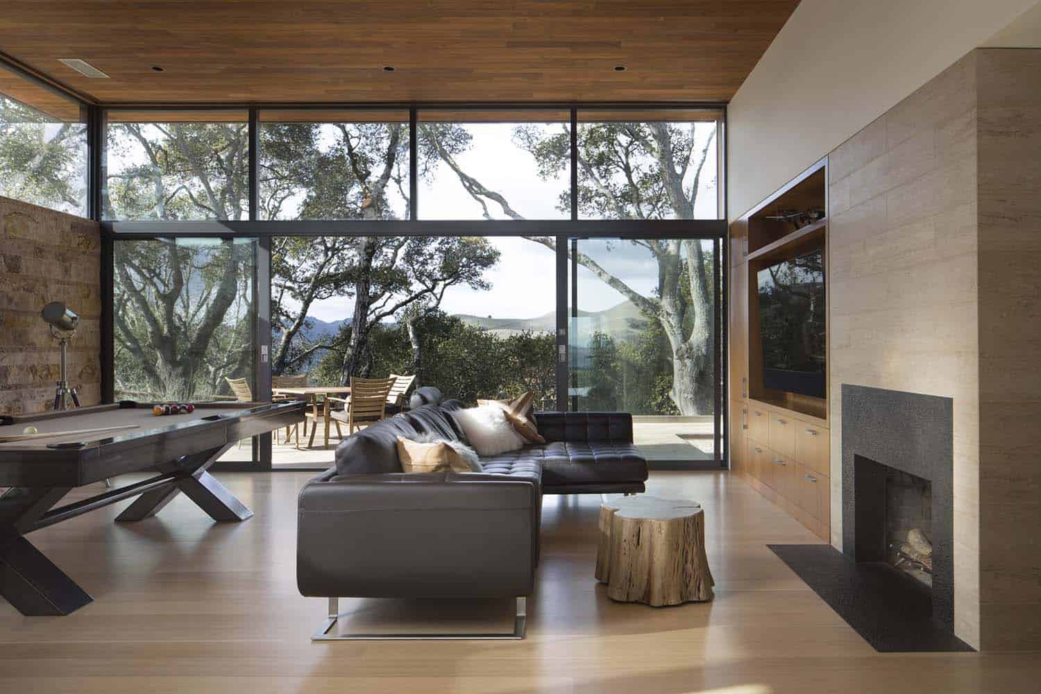 contemporary family and game room