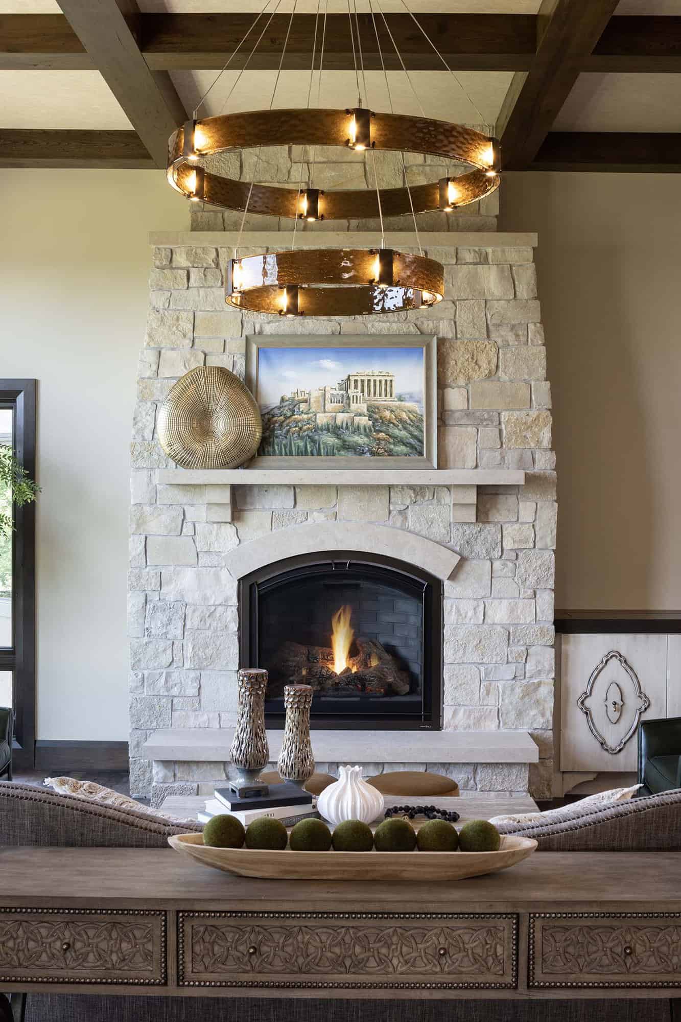 modern tuscan inspired living room
