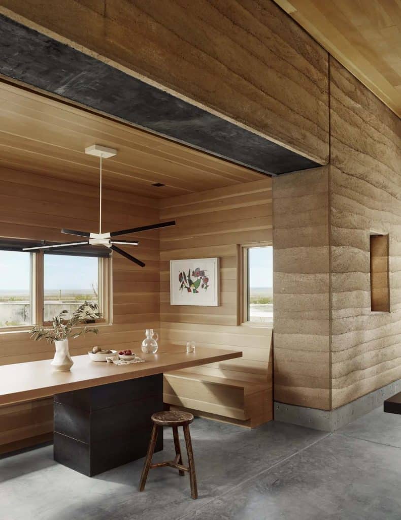 See this remarkable rammed earth house nestled on a Texas ranch