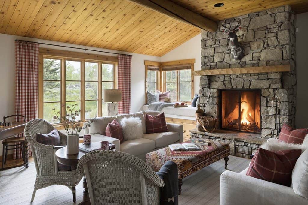 Adirondack camp inspired home nestled in a glorious Wyoming landscape