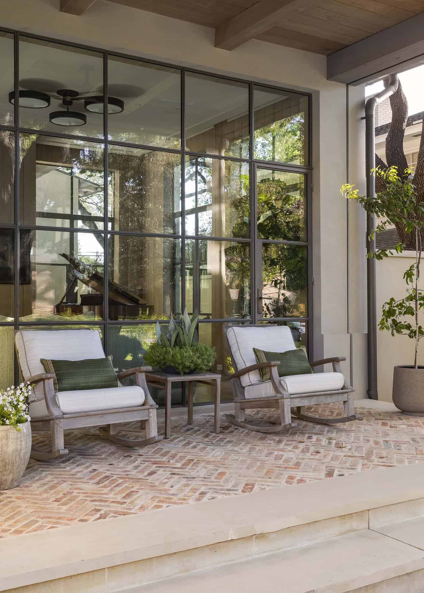 French provincial house exterior front porch