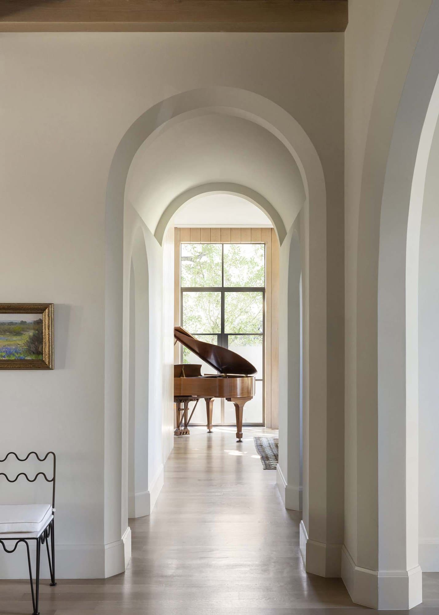 French provincial arched hallway