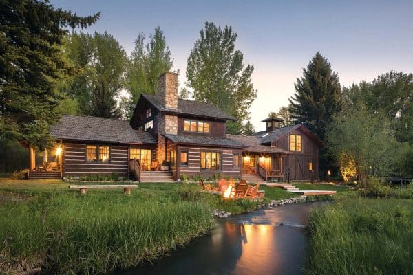 featured posts image for Adirondack camp inspired home nestled in a glorious Wyoming landscape