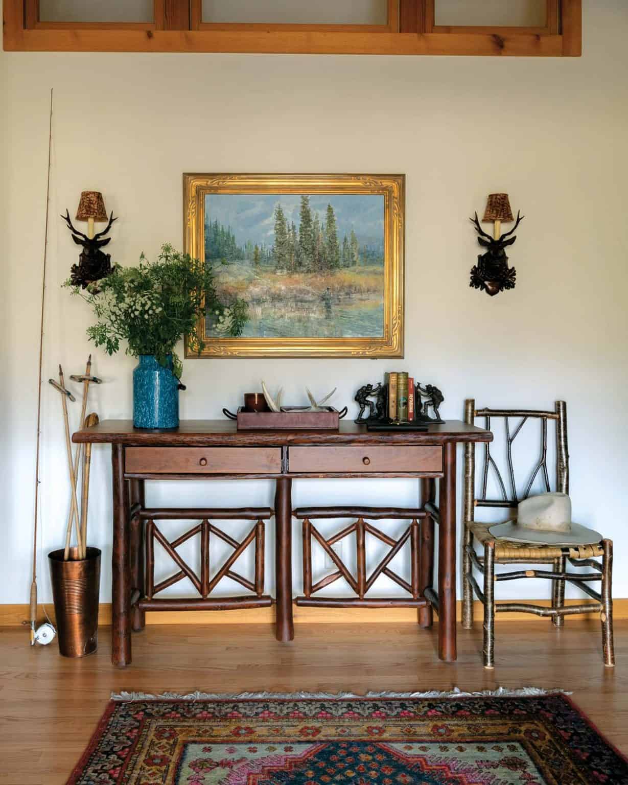 Adirondack camp inspired home nestled in a glorious Wyoming landscape