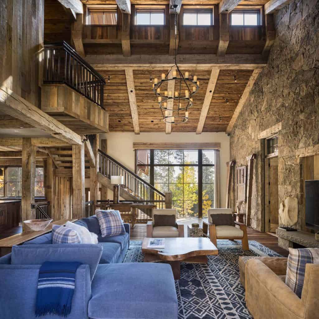 Tour this rustic luxe mountain escape in the awe inspiring Teton mountains