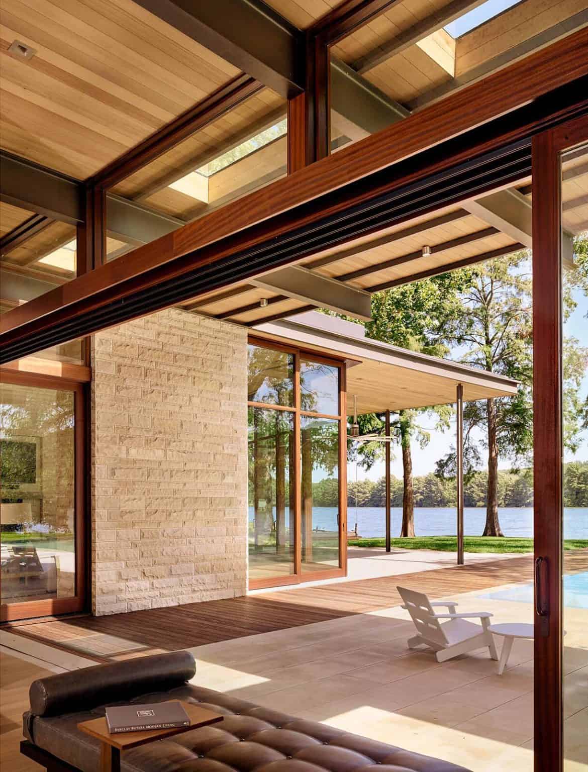 Inside this modern lakefront home with breathtaking views over Lake Austin