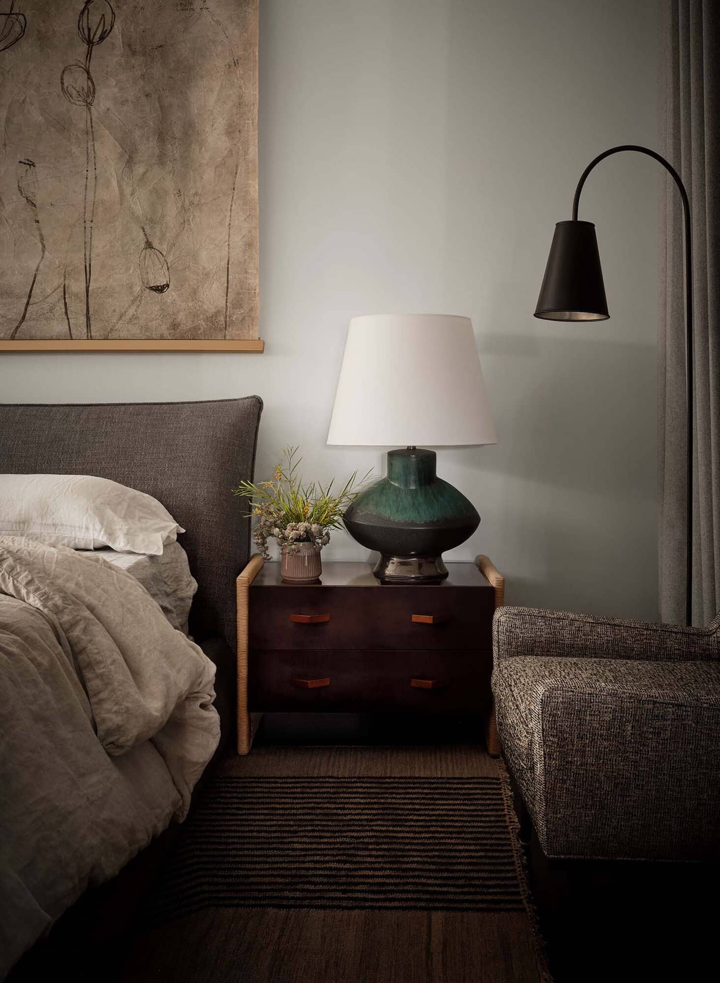 modern traditional bedroom