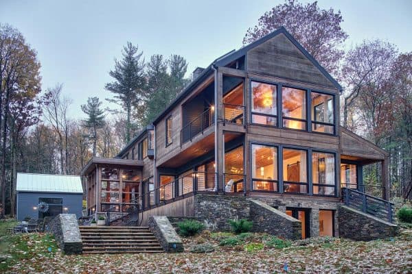 featured posts image for A modern and rustic lakeside retreat designed for relaxation in the Berkshires