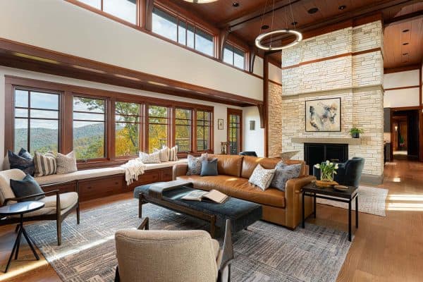 featured posts image for Craftsman style house gets a modern update in the North Carolina mountains