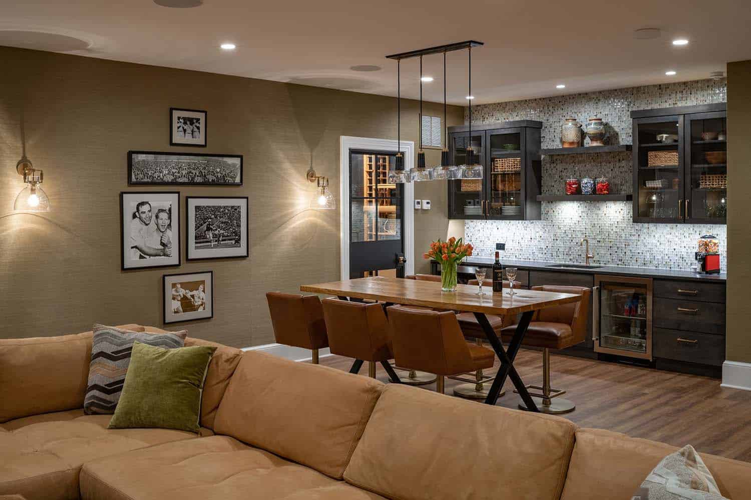 contemporary wine cellar and tasting room
