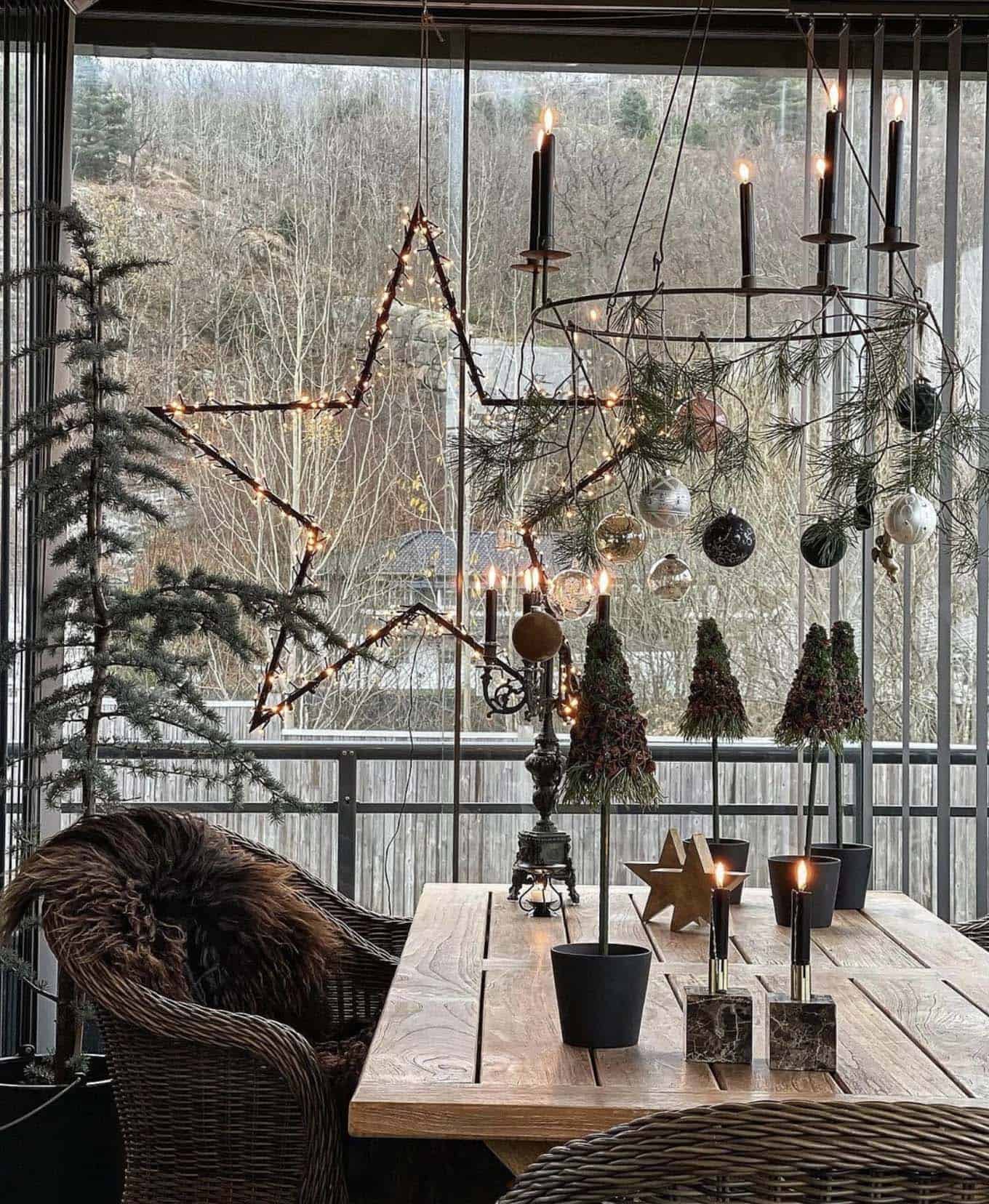 christmas ornament chandelier 