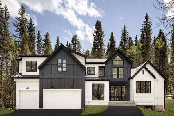 featured posts image for Modern farmhouse in Alberta with amazing black and white color palette