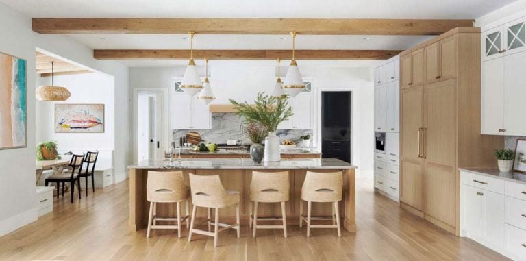 Step into an inviting Lake Minnetonka house with a soothing color palette
