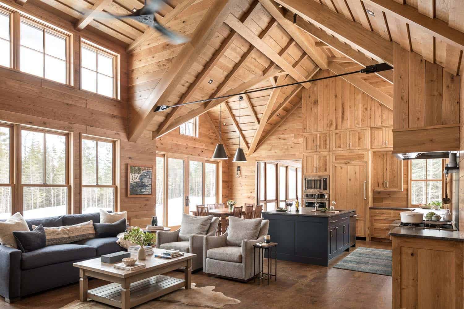 modern rustic great room