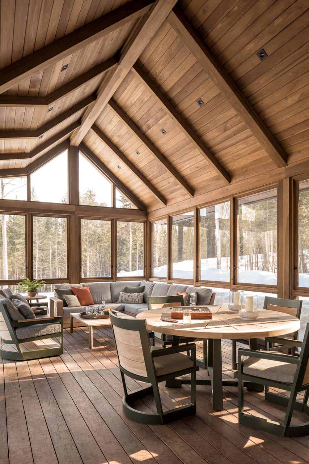 rustic screened porch