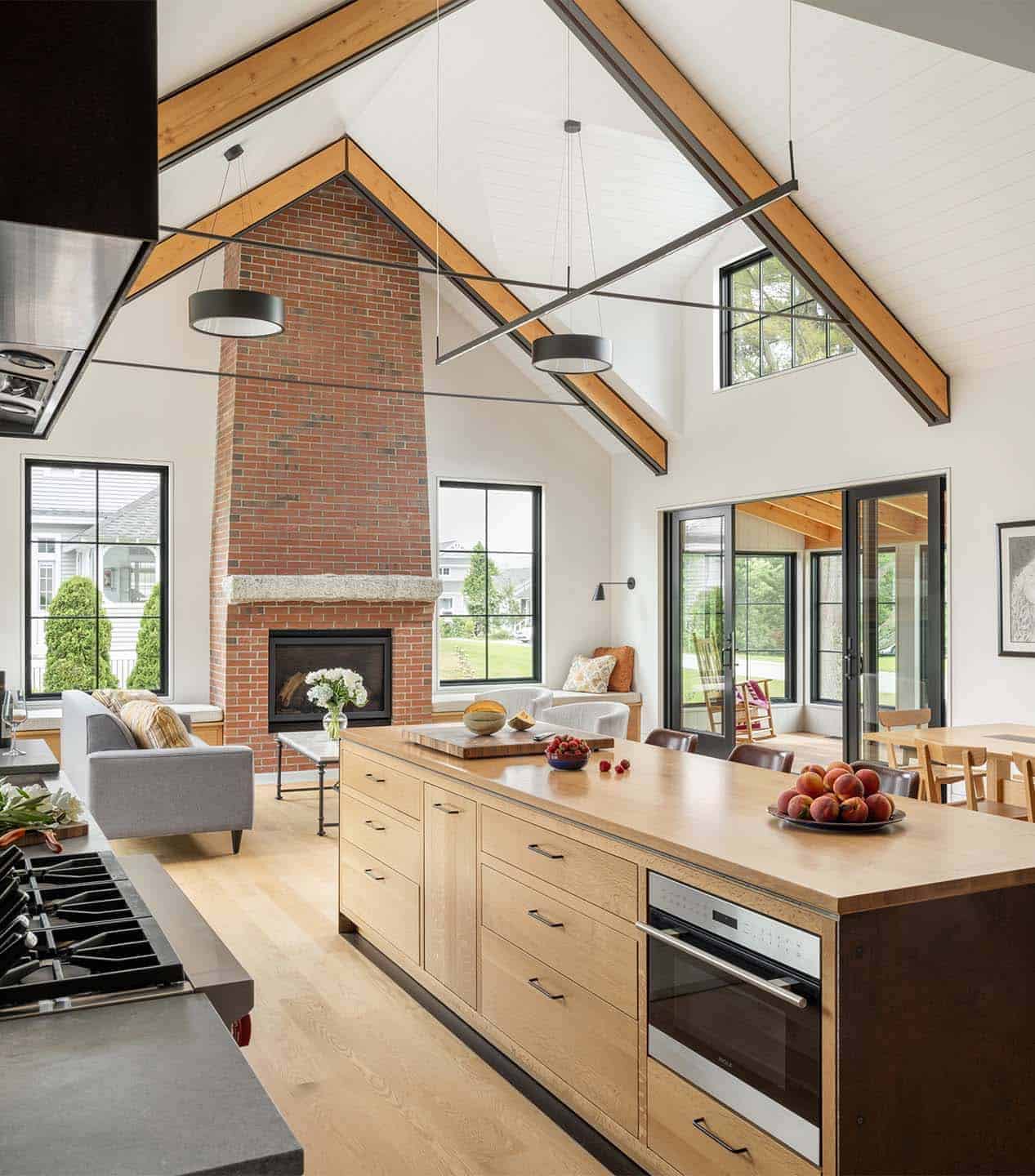 kitchen with a beach cottage industrial vibe 