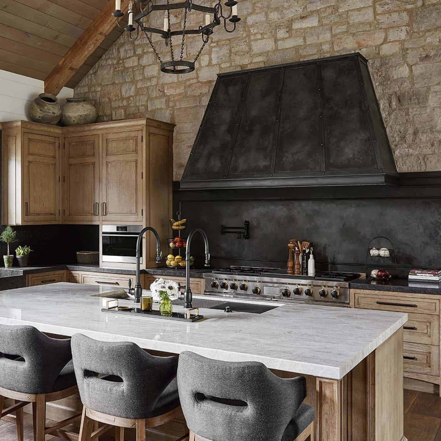 contemporary farmhouse style kitchen