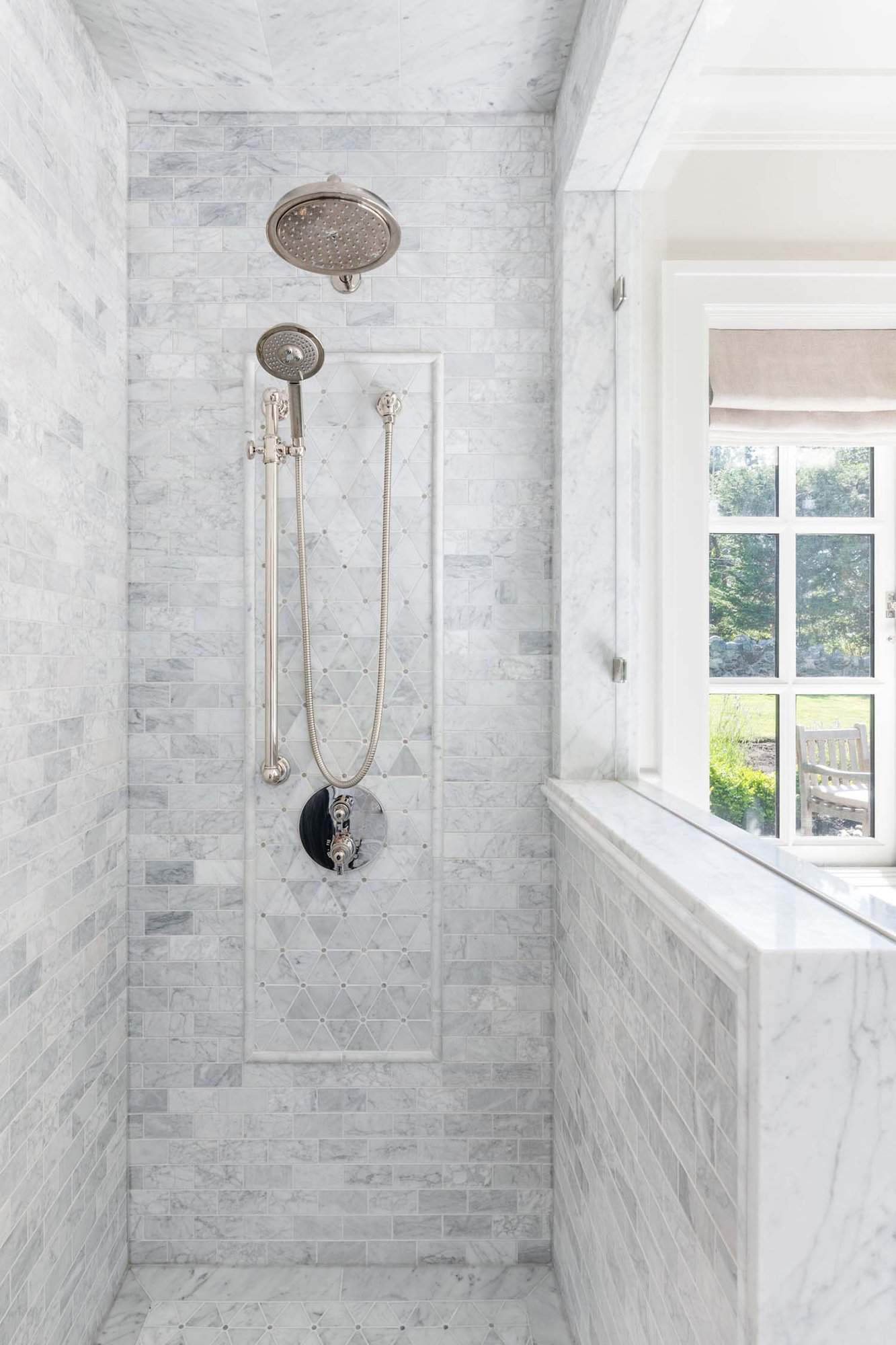 traditional bathroom with a walk-in shower