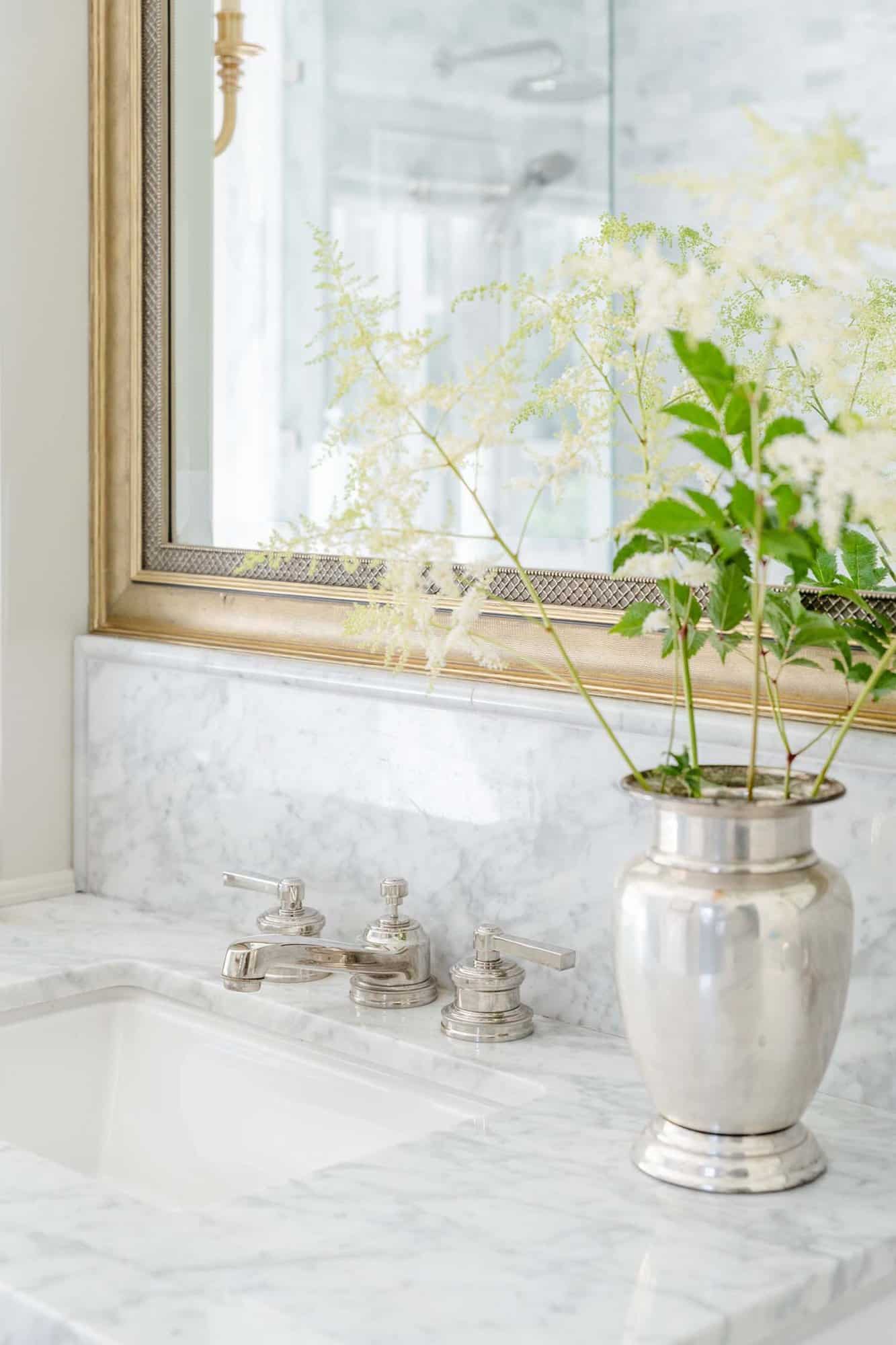 traditional bathroom vanity detail