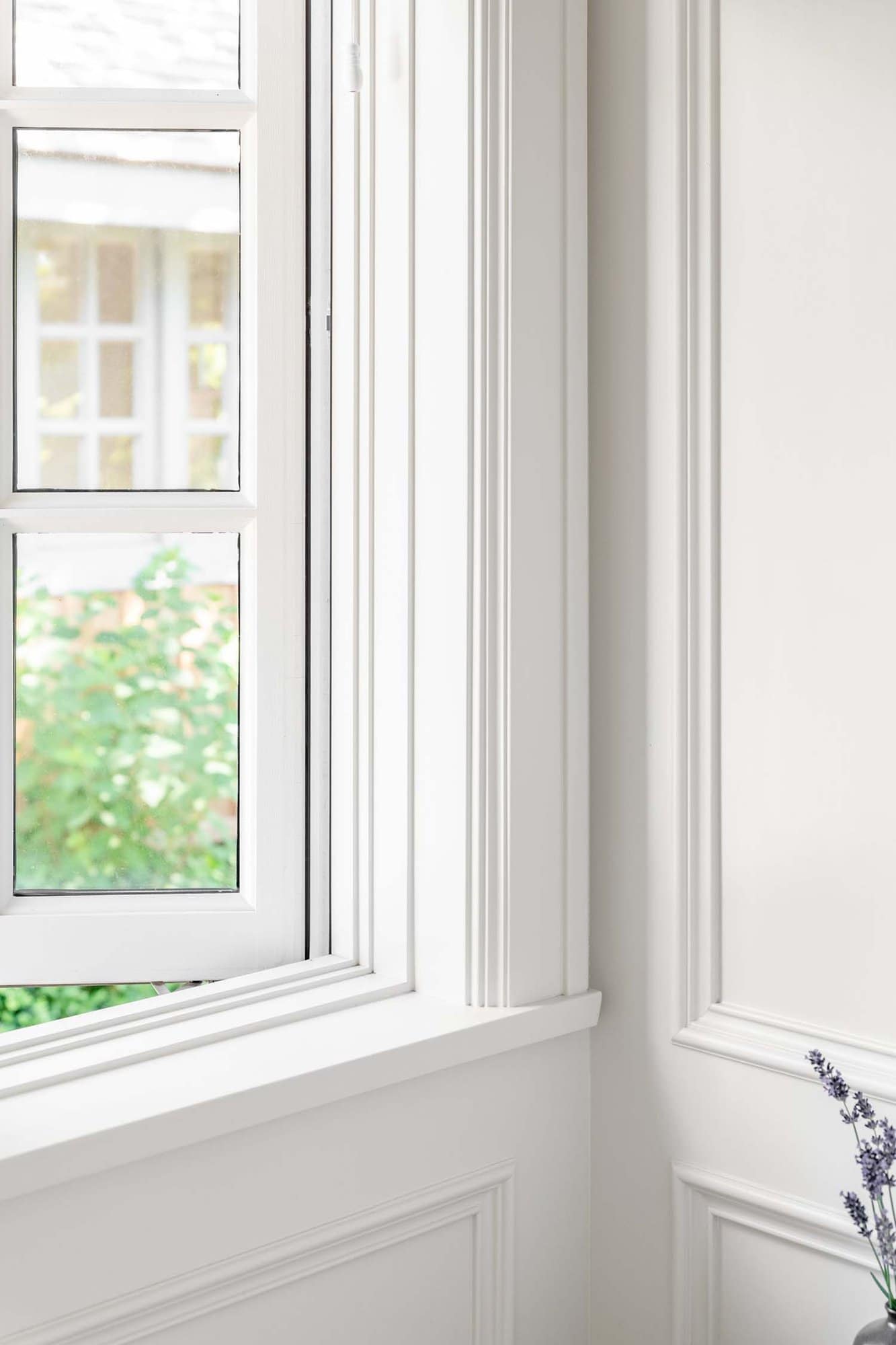 traditional bathroom window detail