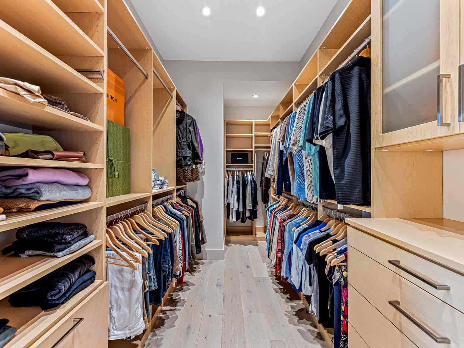 modern walk-in closet