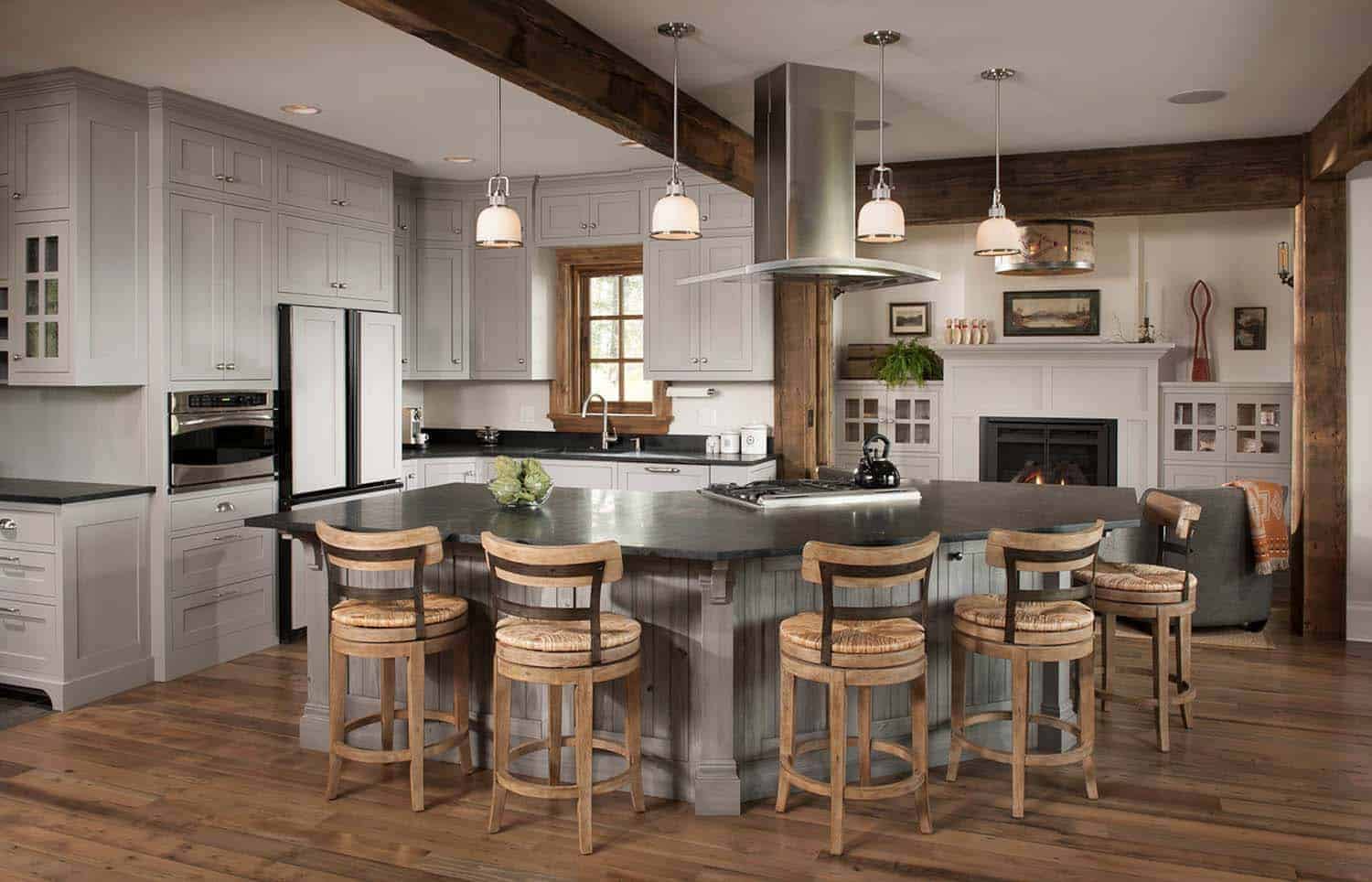 modern rustic mountain style kitchen