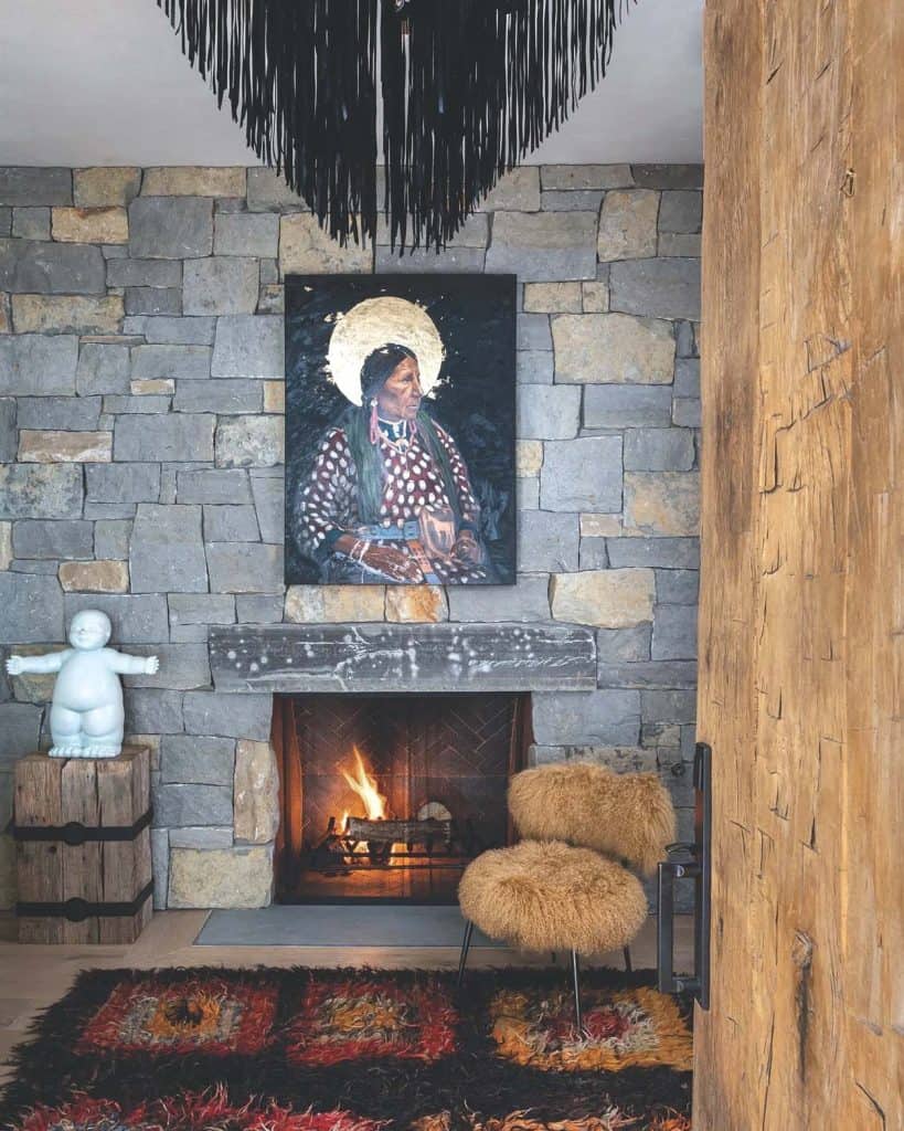 Inside a stunning Montana mountain house with elegant and rustic interiors