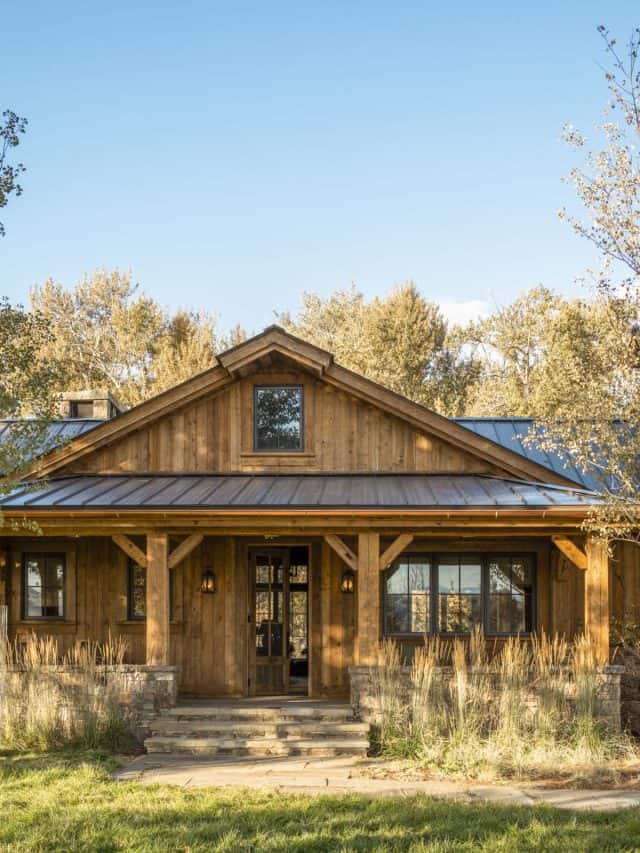 Rustic Modern Ranch Shops This Montana ranch house gets a cozy update with peaceful river views