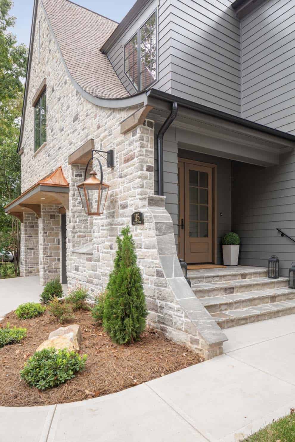 contemporary home exterior entry