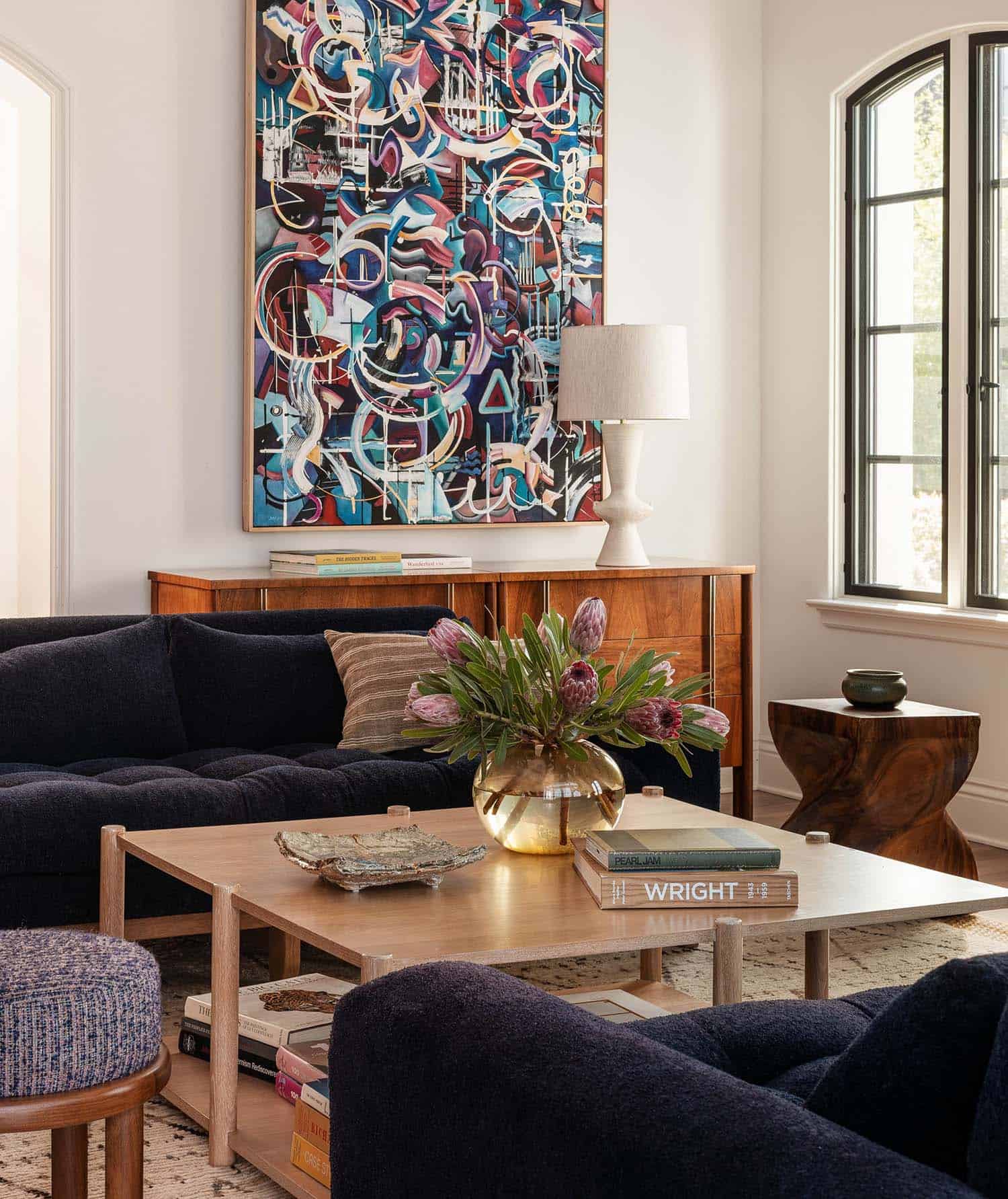 spanish colonial inspired living room