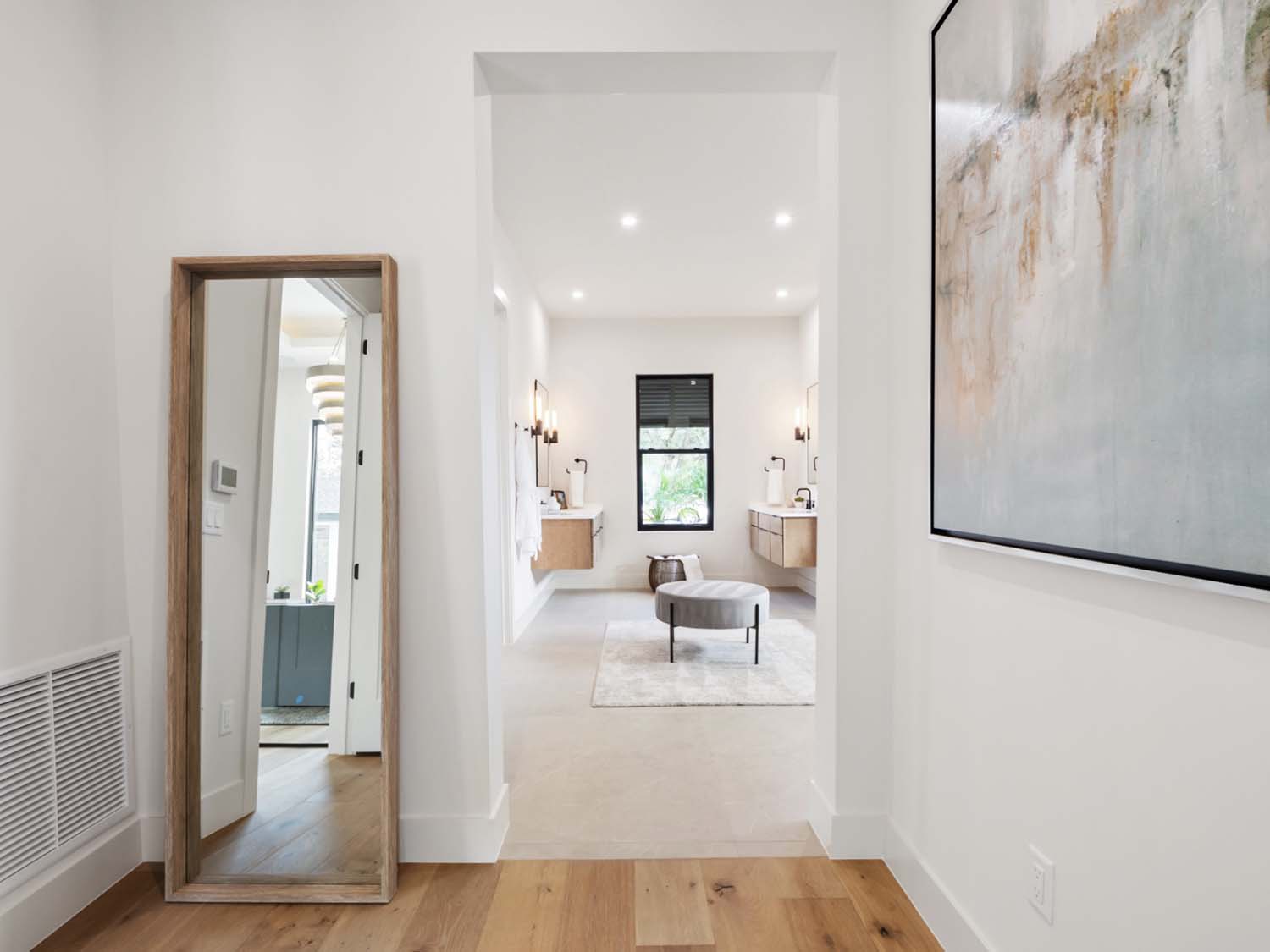 modern bedroom hallway