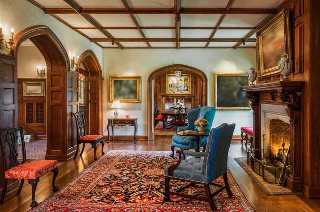 A beautifully renovated Tudor home in Pennsylvania with enchanting gardens