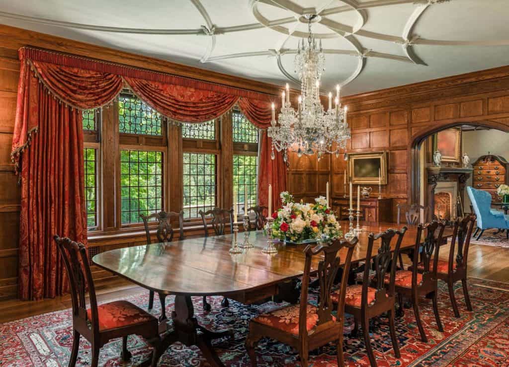 A beautifully renovated Tudor home in Pennsylvania with enchanting gardens