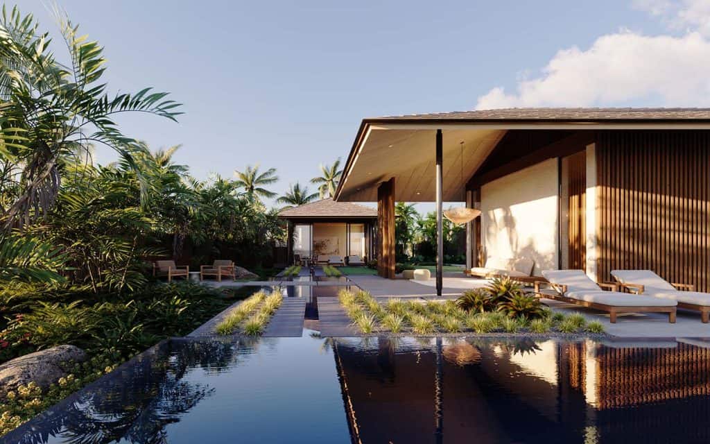 Hawaii home is an idyllic tropical sanctuary with breathtaking ocean views