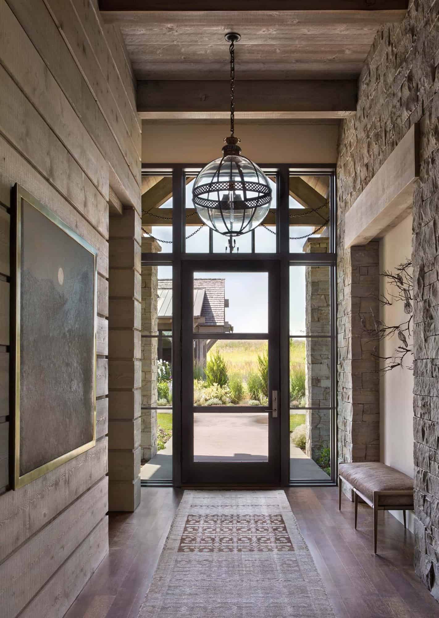 rustic mountain home entry