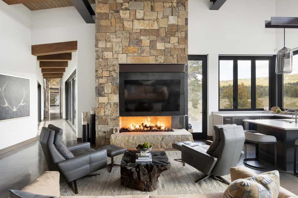 An unbelievable modern ranch house with views of the San Juan Mountains