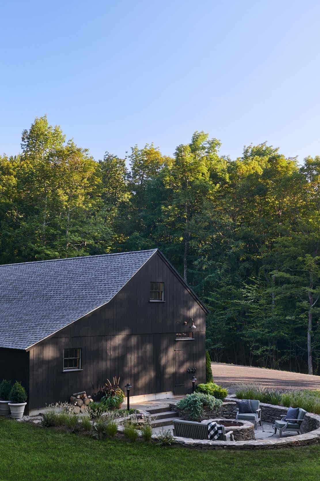 black barn garage exterior