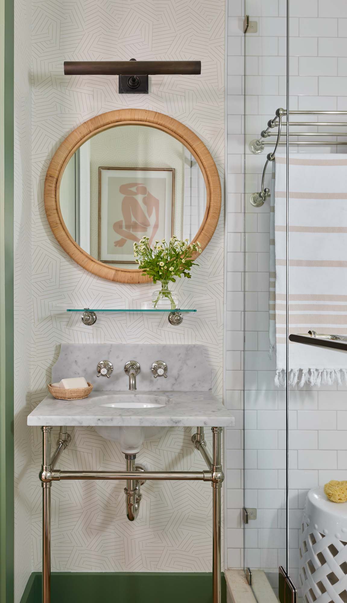 beach style powder room