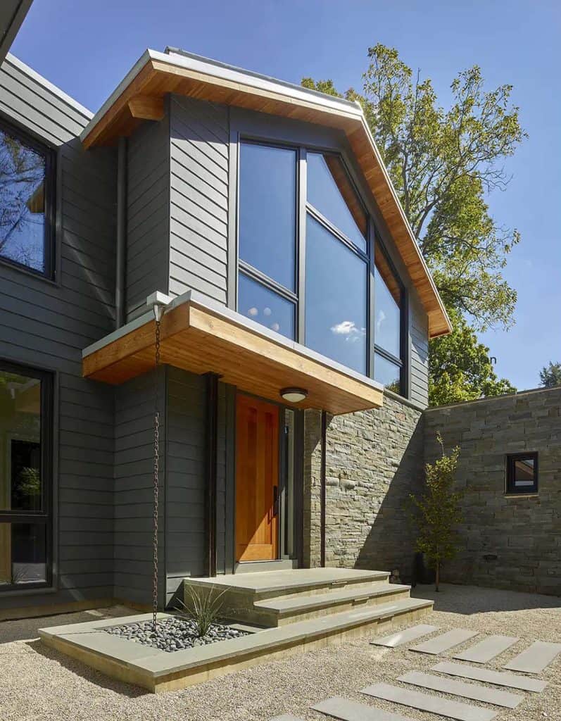 Inside a striking passive solar house nestled in the woods of Pennsylvania