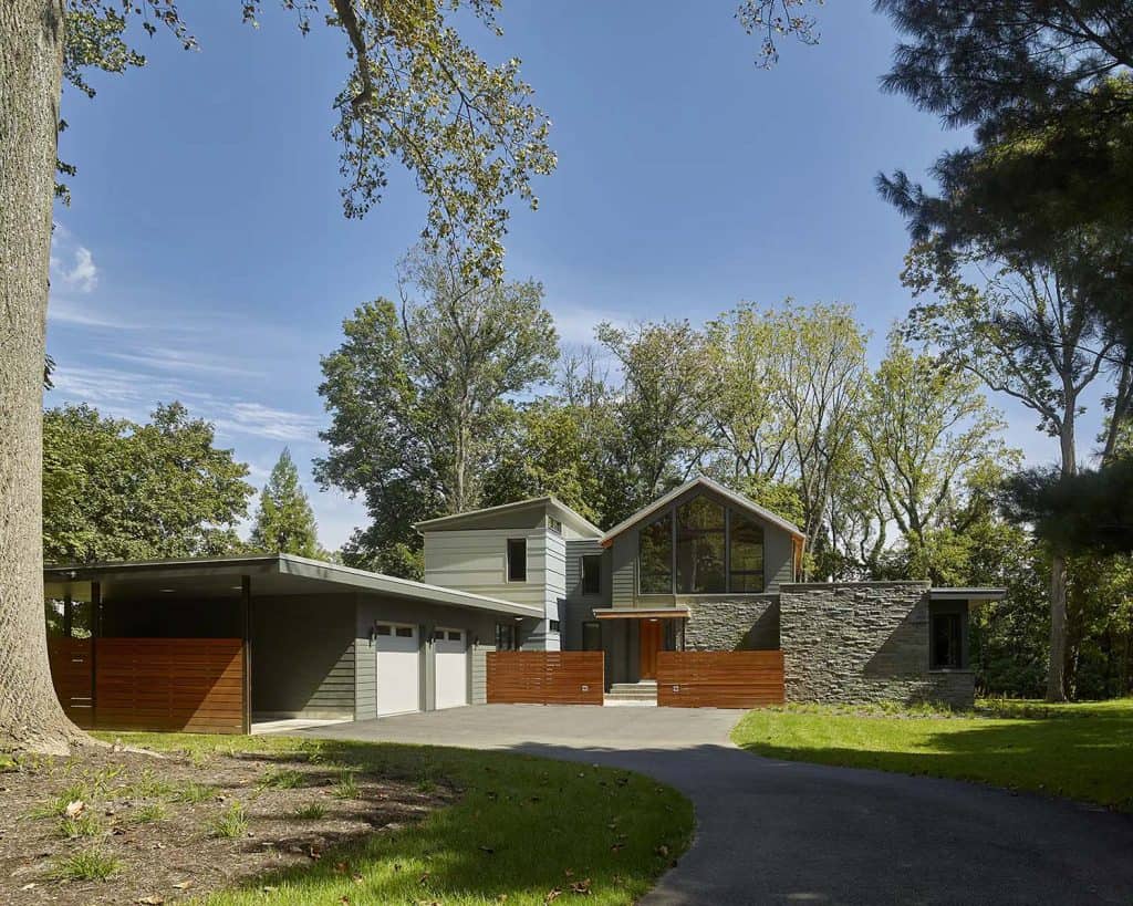 Inside a striking passive solar house nestled in the woods of Pennsylvania